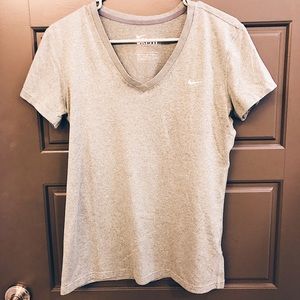 Women’s NIKE grey dry fit t-shirt